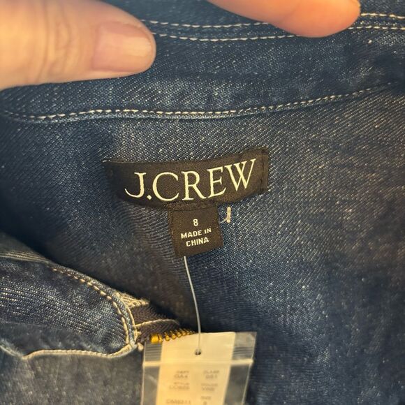 NWT J crew Denim utility dress size 8 - Picture 8 of 8